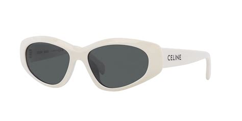 Celine Monochroms Cl40279U 57 Grey & Ivory Sunglasses .